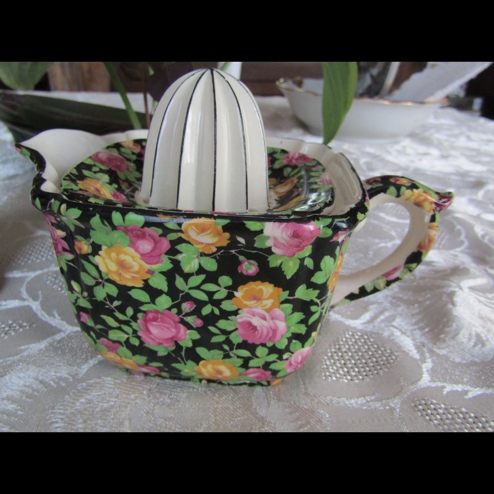 Vintage Japan Chintz Orange Juicer Reamer Squeezer Rare